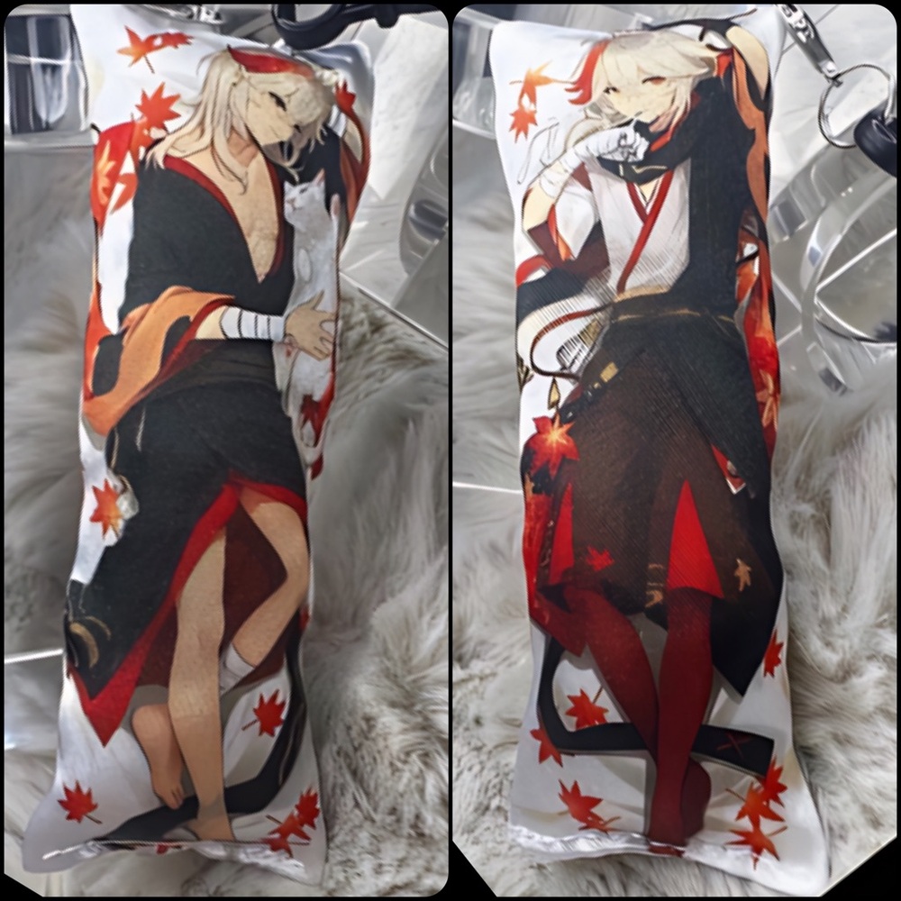 Handmade Anime Kaedehara Kazuha Genshin Impact Anxiety Relief Plush Keychain